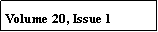 Text Box: Volume 20, Issue 1
